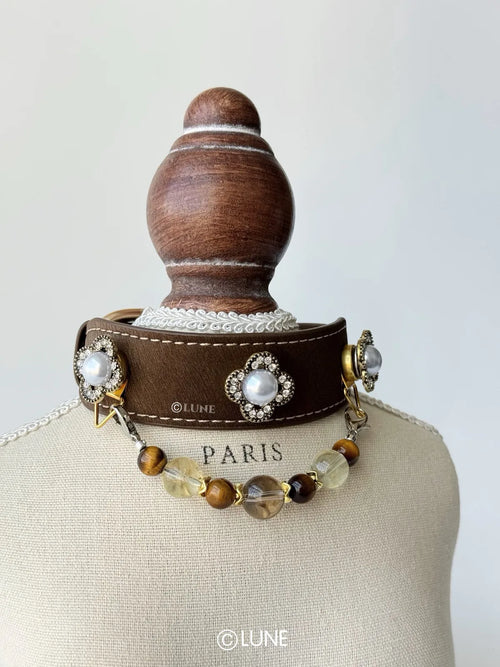 Cacao Smoke Gemstone Crystal Collars product view 2