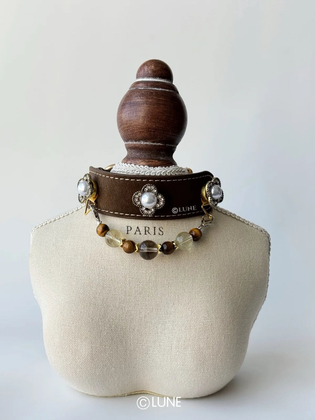 Cacao Smoke Gemstone Crystal Collars product view 3