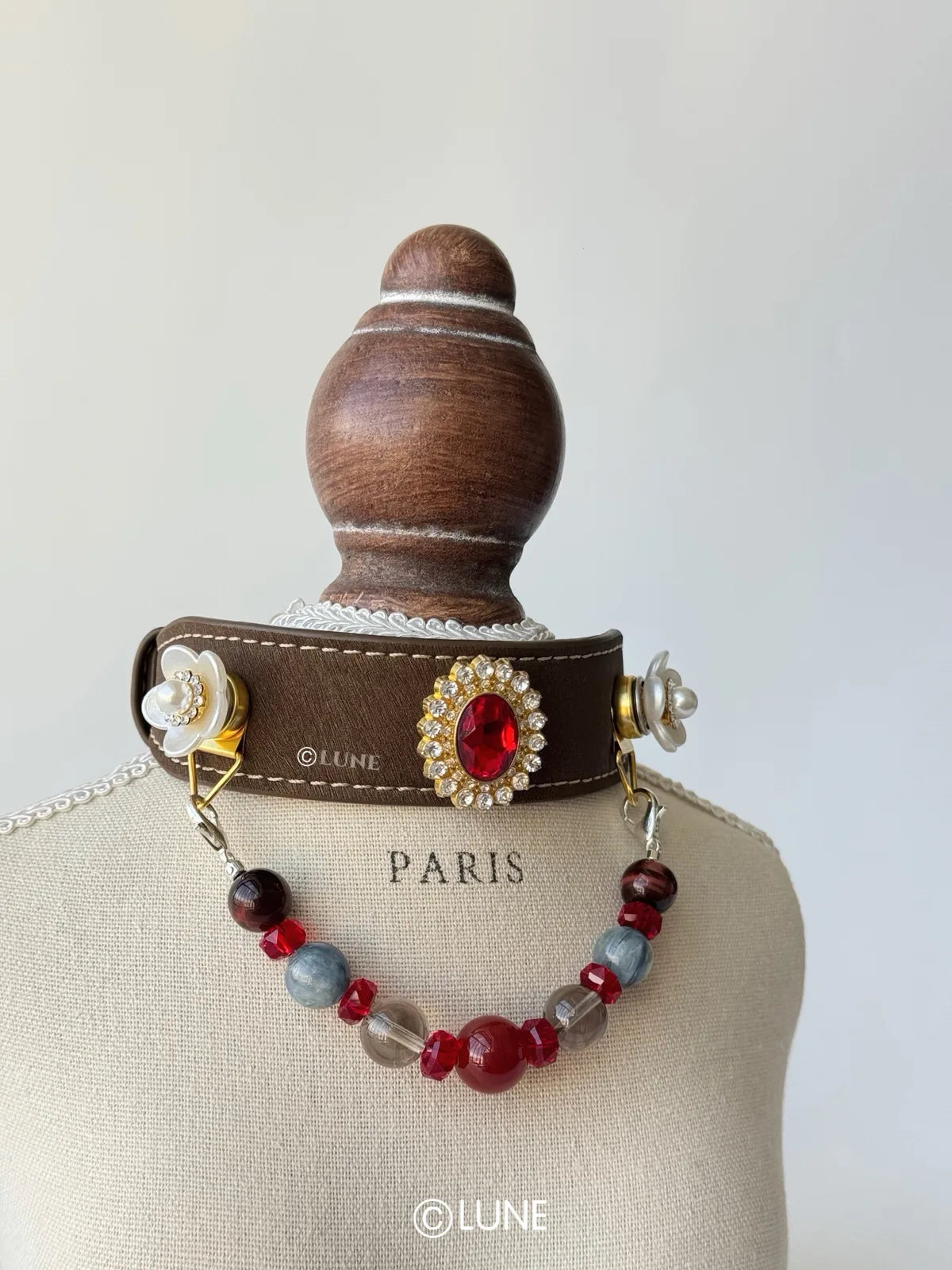 Scarlet Orbit Gemstone Crystal Collars product view 2