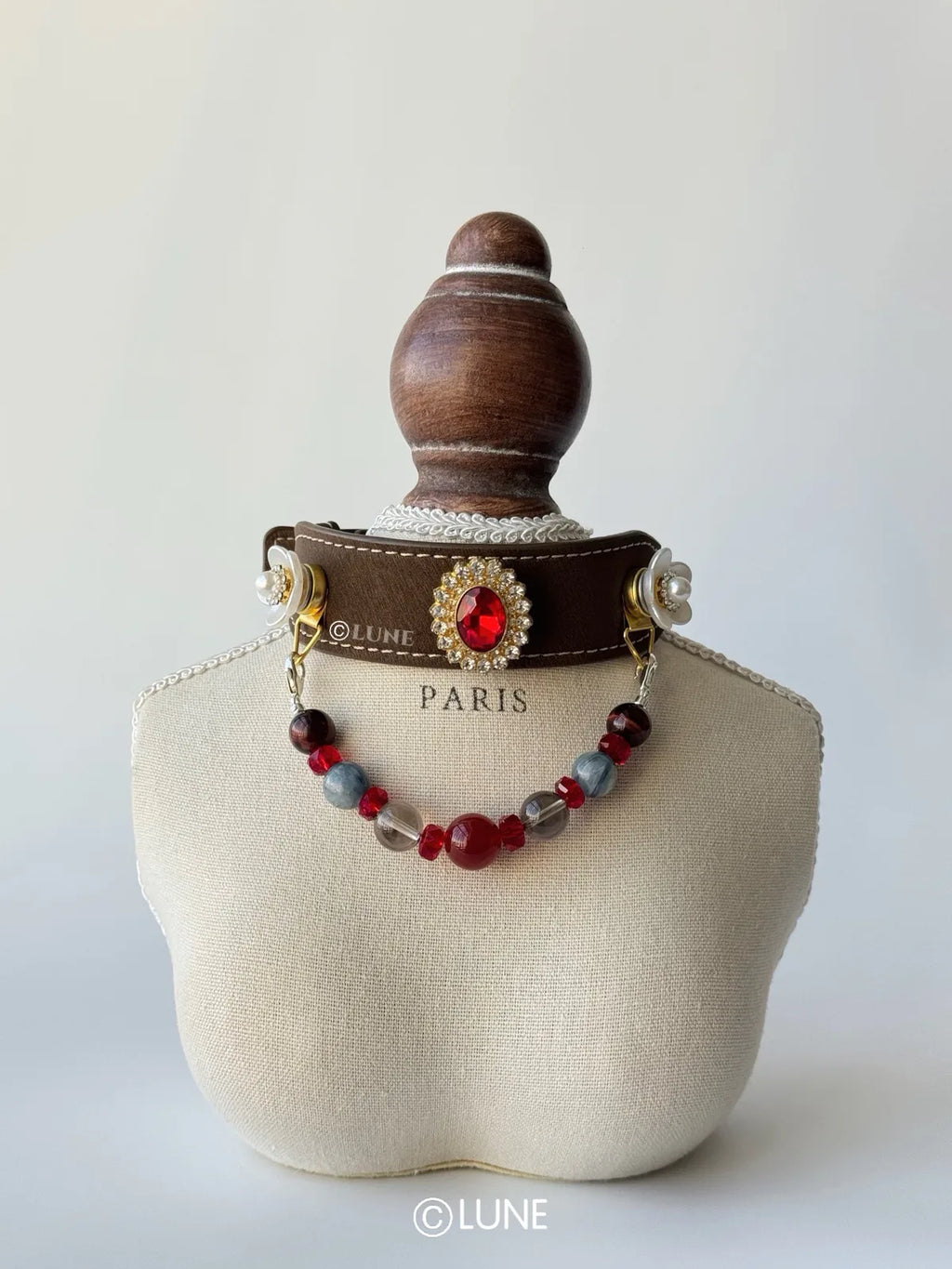 Scarlet Orbit Gemstone Crystal Collars product view 3