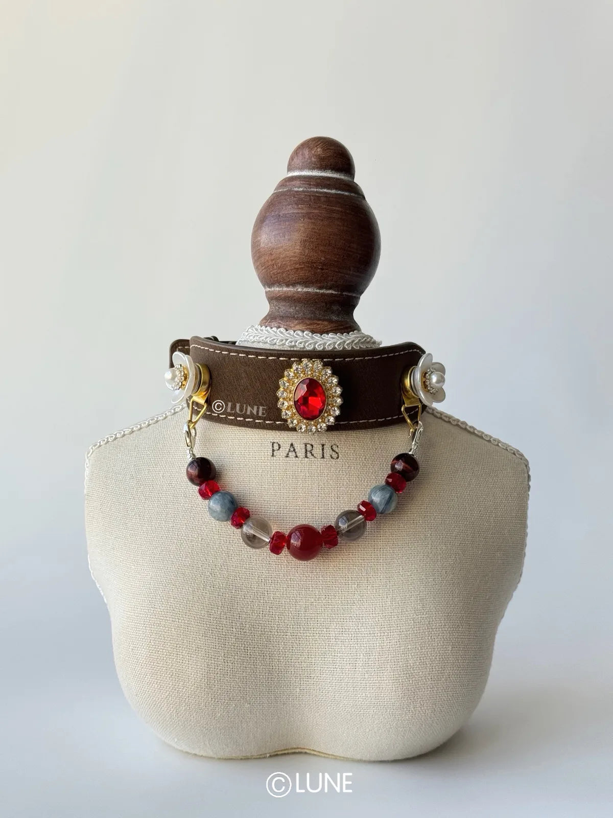 Scarlet Orbit Gemstone Crystal Collars product view 3